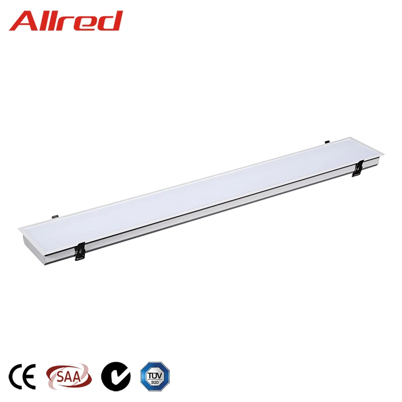 White Adjustable Recessed LED Linear Light Aluminum Housing Up And Down LED Batten Light