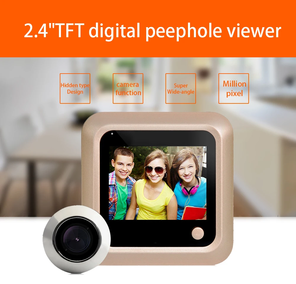 Hot Sales 2.4 Inch Digital Camera Peephole Door Viewer Hd Camera Video Door Phone Door Bell Doorbell For Home Security