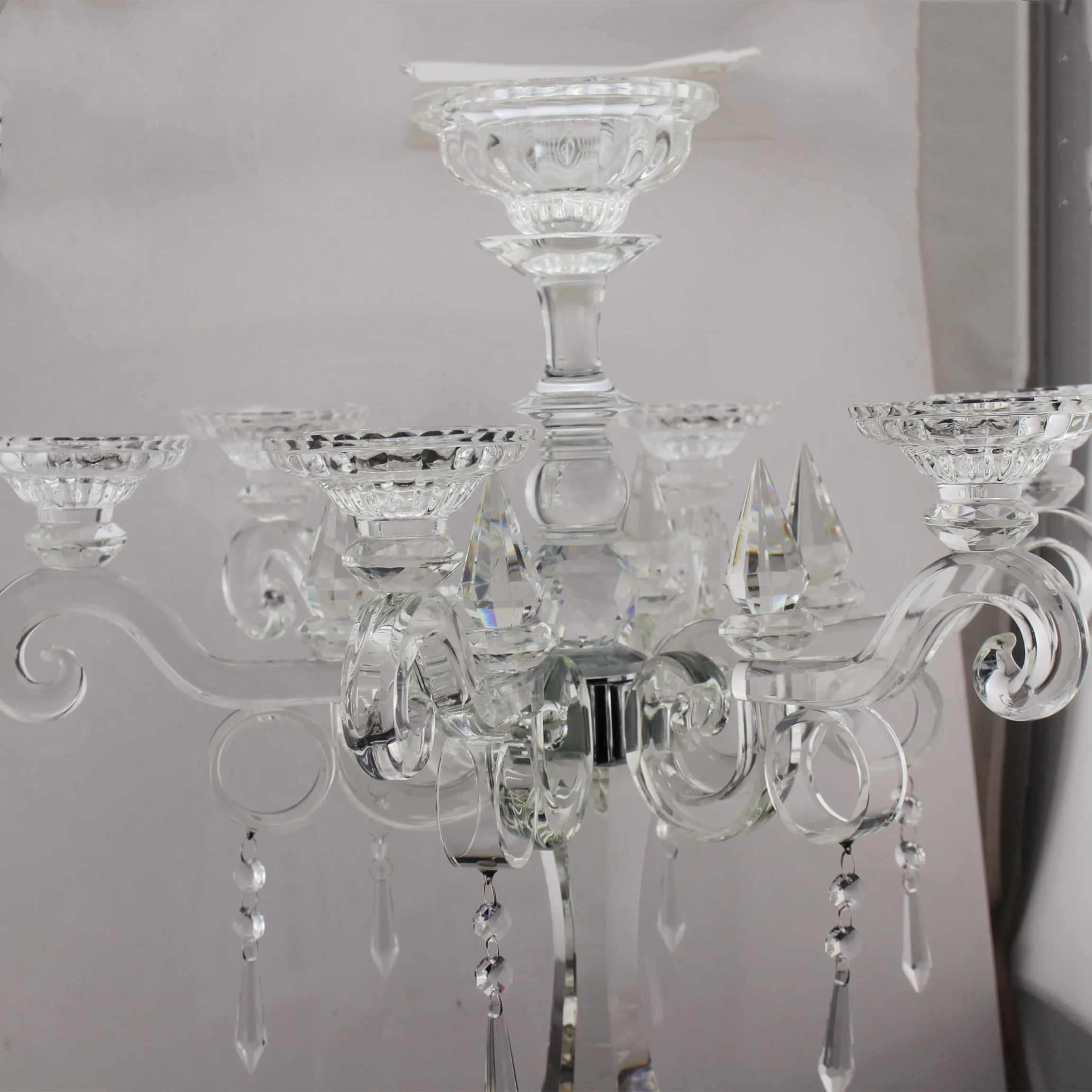 Crystal Glass Candle Holder Crystal Glass Candelabra/ Wholesale