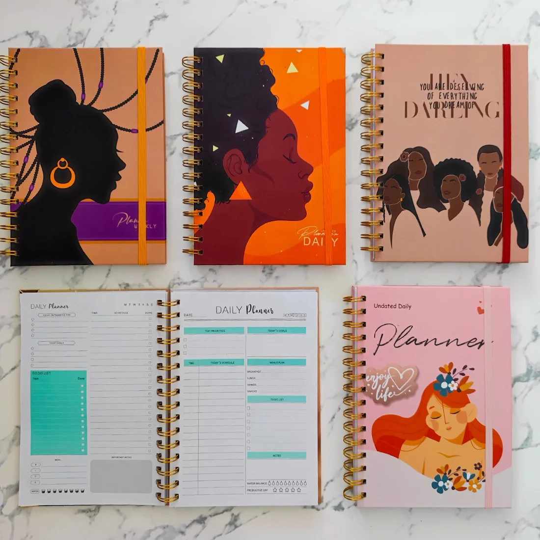 2023 Spiral Binding Bound Custom Paper Cheap Designs Notebook 12 Month