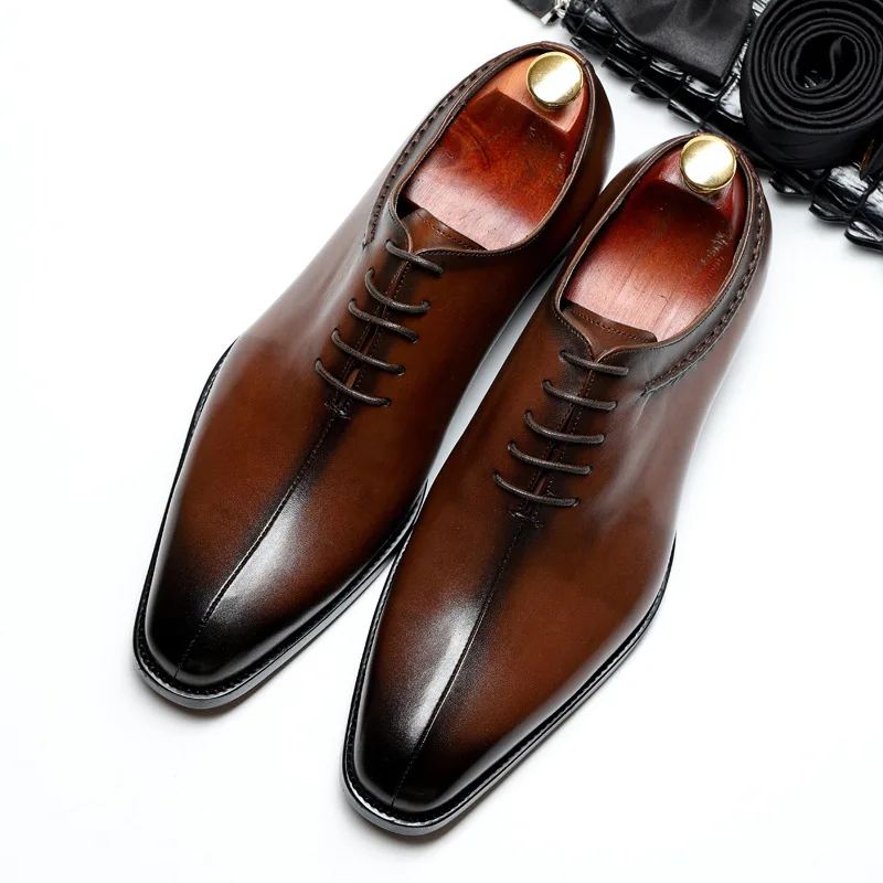 
Genuine Leather Brogue Mens Dress Gentility Business Occasions Shoes 