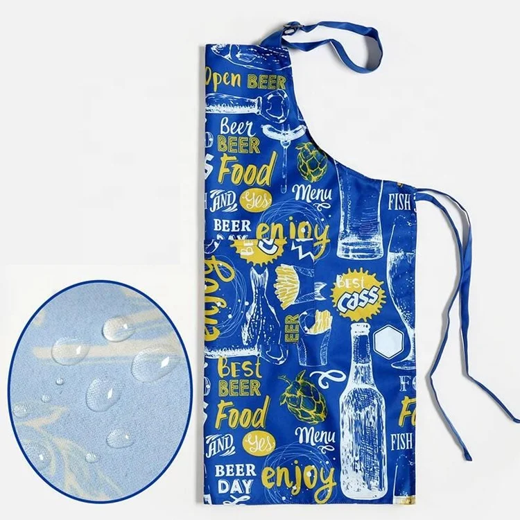 Full Color Sublimation Printed Funny Kitchen Cooking and BBQ Baking Blank Apron for Women Men