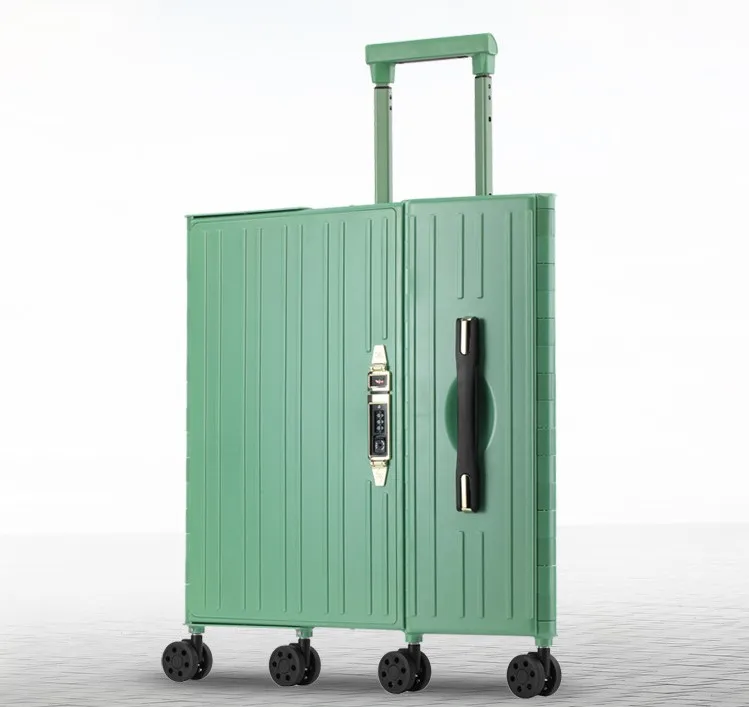 foldable suitcase with wheels