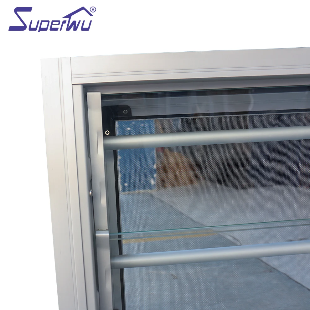 New design aluminium louver windows with guard against theft rod factory direct sale windows
