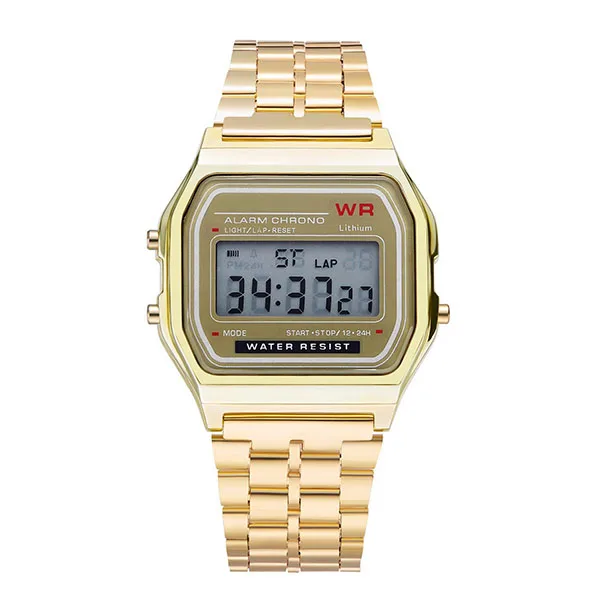 China Brand Watch Digital Led Display Metal Watch Waterproof Guangzhou Wrist Watch have logo