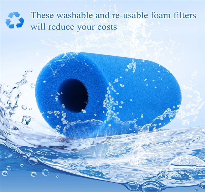 Swimming Pool Foam Filter Sponge Intex Reusable Washable Biofoam