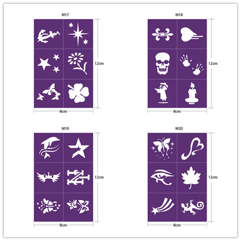 Self Adhesive Reusable Temporary Tattoo Stencils Tattoo Stickers For