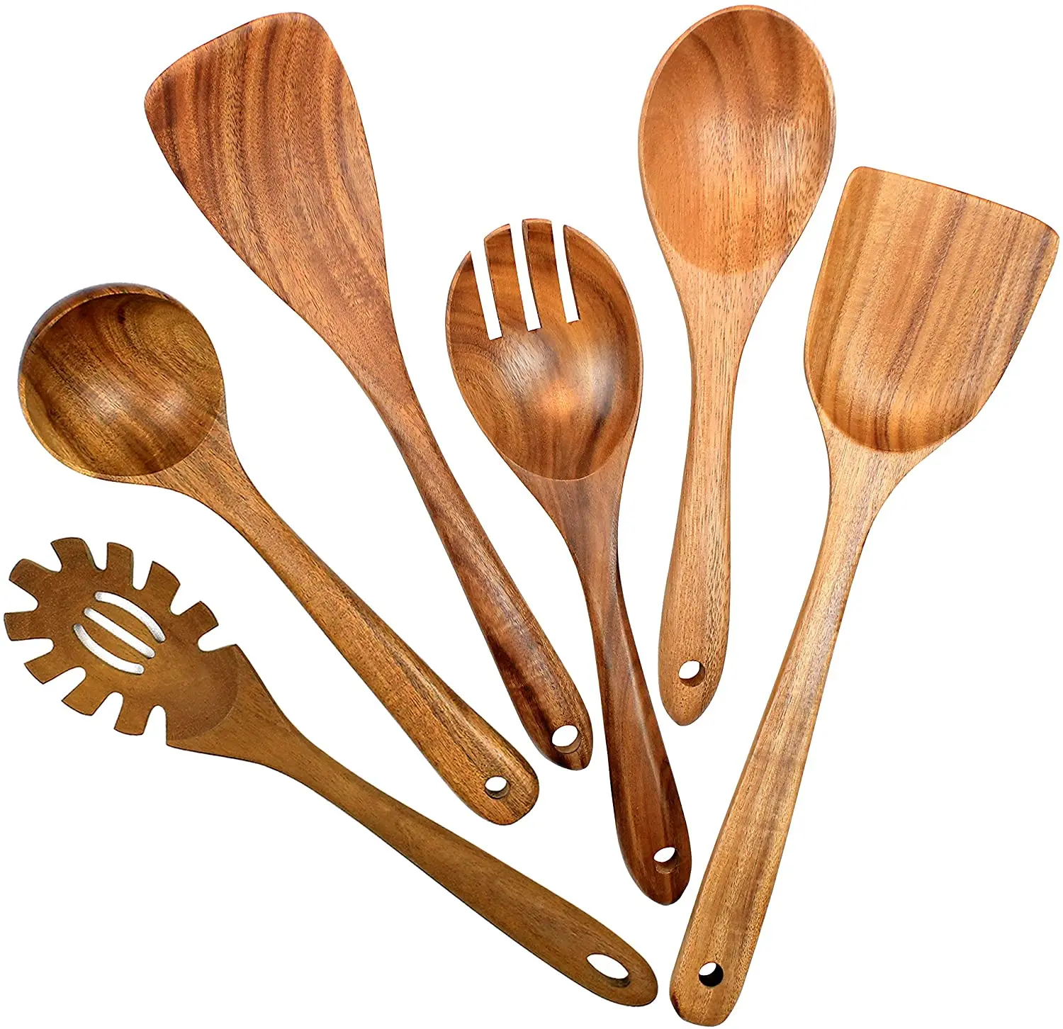 teak wooden utensil set