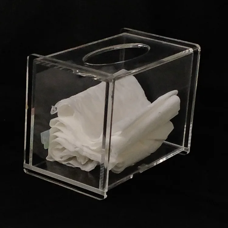 Square Clear Acrylic Tissue Box,Mini Acrylic Box For Tissue With Hot