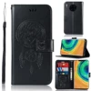 Yinshouke TPU Protective Flip Wallet Case For Huawei Mate 30 mate30 Luxury Wind chimes Owl PU Leather Phone Case cover