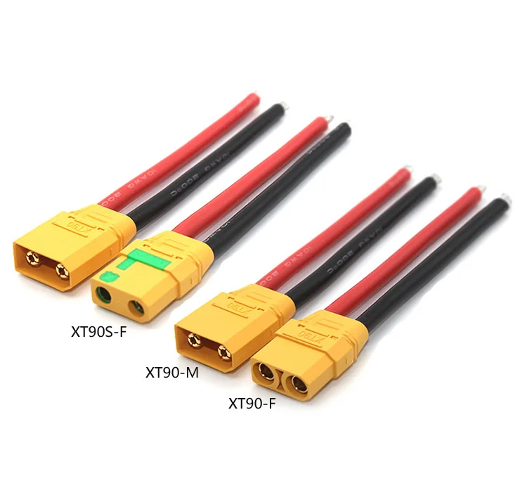 
Amass XT30 Female Male Connectors XT90 XT60 With Sheath Housing Connector T Plug Cable 12AWG 150mm wire For RC Lipo Battery 