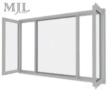 Best selling venda de portas e Janelas de batente de alum&iacute;nio com vidro duplo