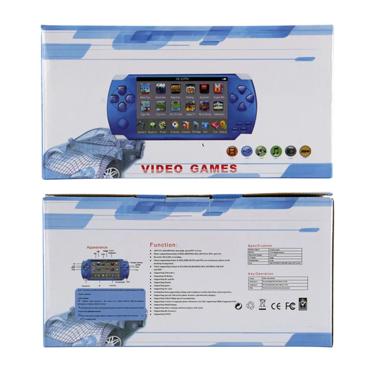 X6 4.3 inch Video Game Console Handheld 8G Memory Game Machine Game Player