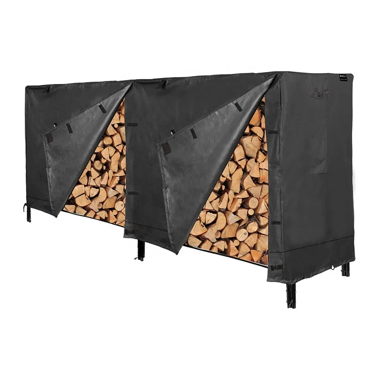 

firewood rack outdoor with cover,100 Pieces, Black/ customized