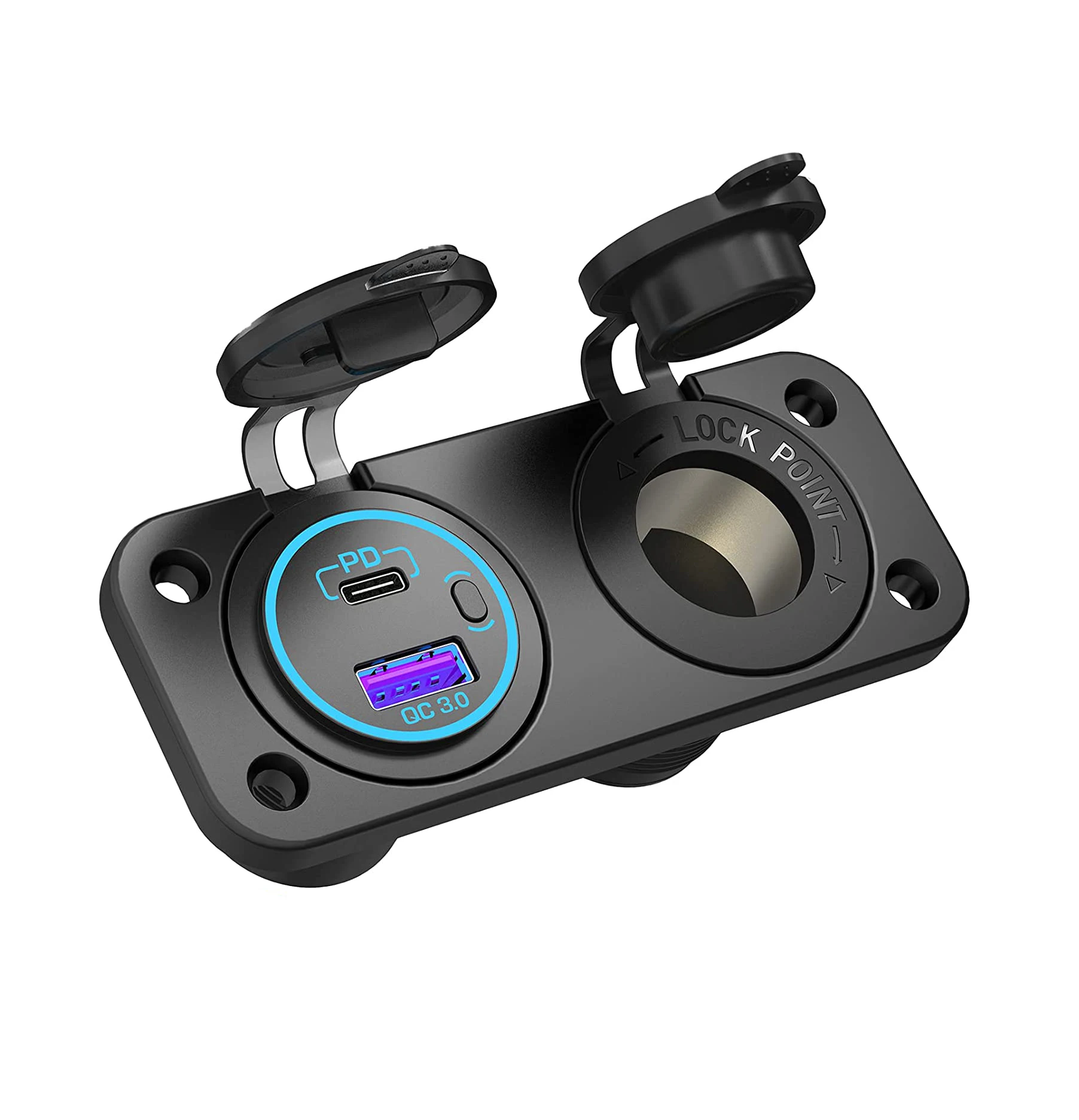 car cigarette socket qc Cigar Jack Adapter Auto Lighter QC3.0 Fast Charger Dual USB Multi-function Socket Splitter for Car With the features of better heat emission 1 x Car Cigarette Lighter