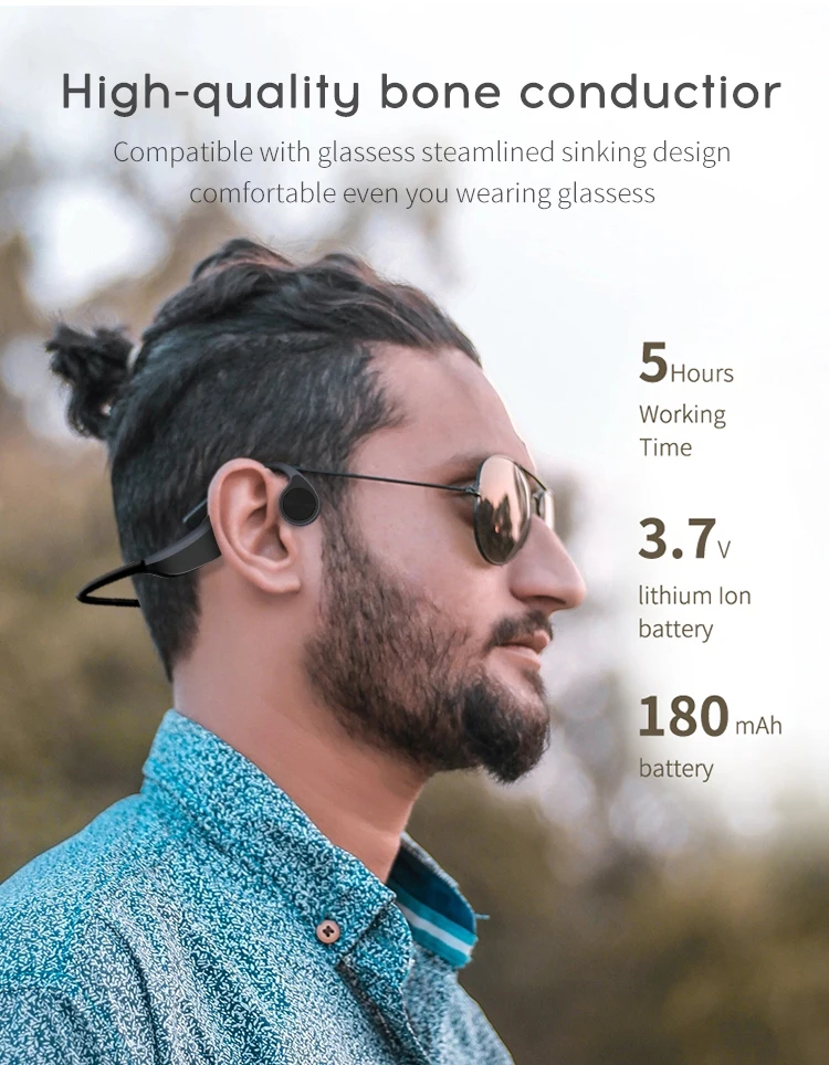 Wholesale type c OEM stereo music earbud open ear waterproof sport wireless bone conduction headset earphone - ANKUX.COM