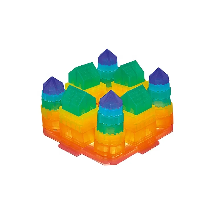 
High quality low price silicone led castle block toys silicone toy 