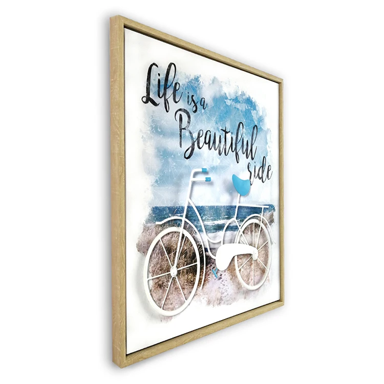 beach bicycle wall art