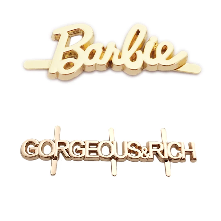 Design bag metal brand tags custom metal logo plate label for handbags