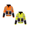 Hi Vis Security Jacket Hooded Waterproof Work Wear