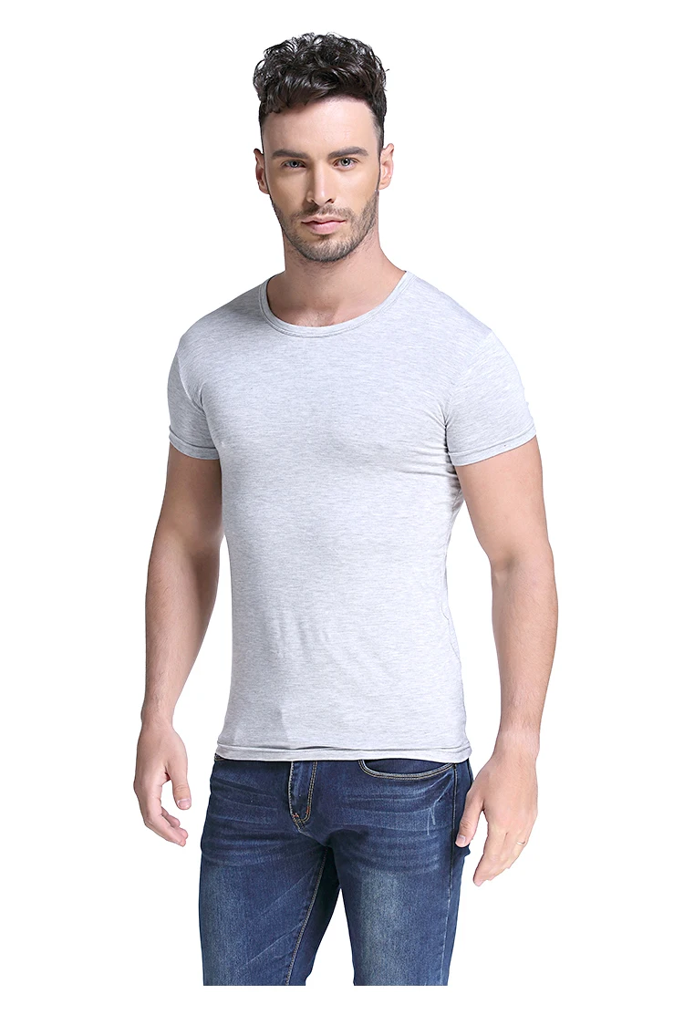 bulk blank cotton white fitted gym mens t-shirts