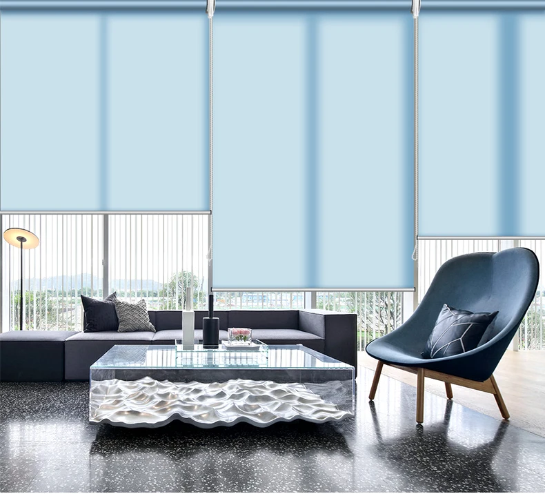 High Quality Full Blackout Fiberglass Fabric Blinds Shades Shutters Roller For Balcony Decoration