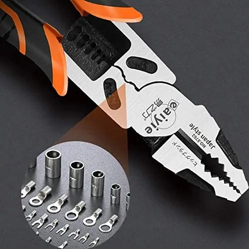 9-inch multi-function wire-pressing and stripping force-saving pliers