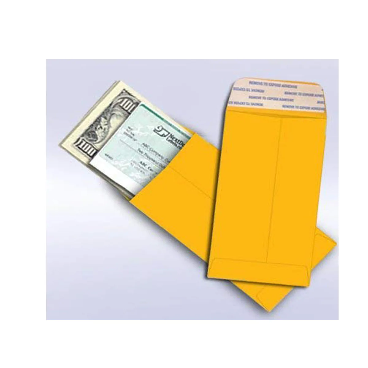 4x6,5x7,6x 9英寸自我潮湿密封 100gsm 白色金色纸邮寄信封