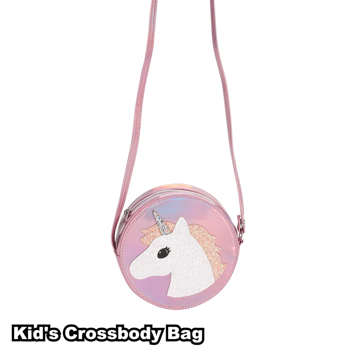 Pu Little Girl Pink Cute Unicorn Cross Body Bag Small Girls Sling Bag Mini Kids Crossbody Kids
