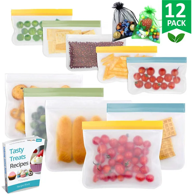 Food Grade Thick Reusable Freezer Ziplock Peva Plastic Snack Ziplock