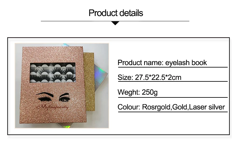 Muting Best Selling Wholesale Mink Lashes 16 Pair False Lash Book Custom Eyelash Book Packaging