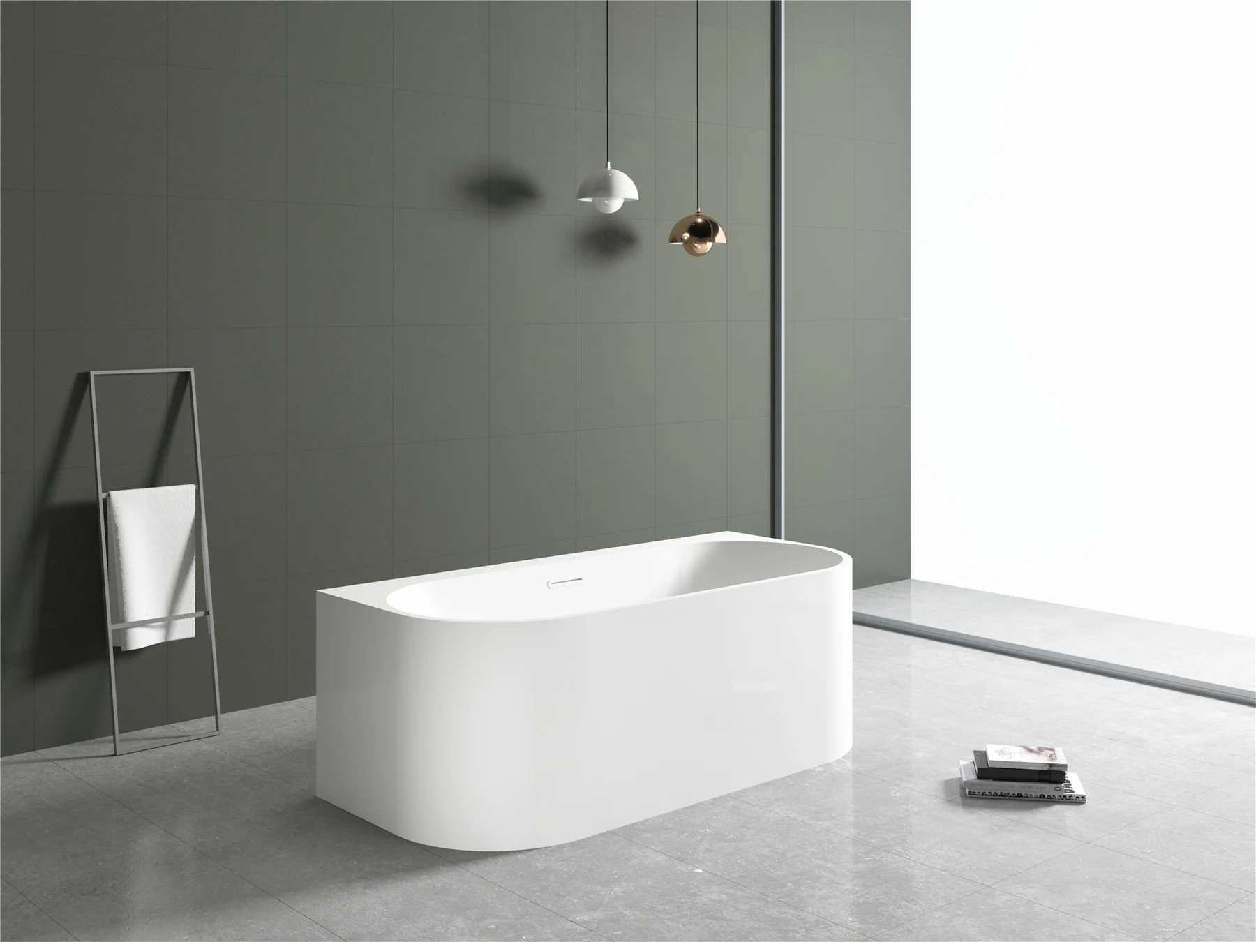 Freestanding Acrylic Modern Bathtub Modern Stone Bath Tub Custom