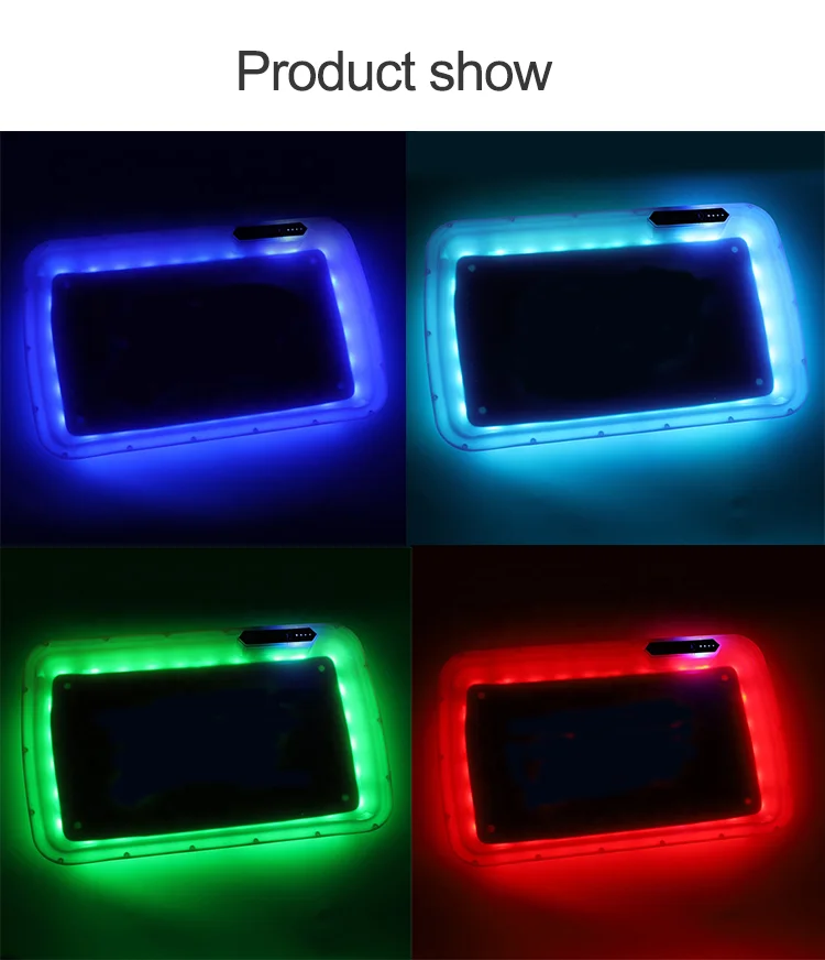 Oem/odm Plastic Rechargeable Led Weed Glow Rolling Tray For Bar