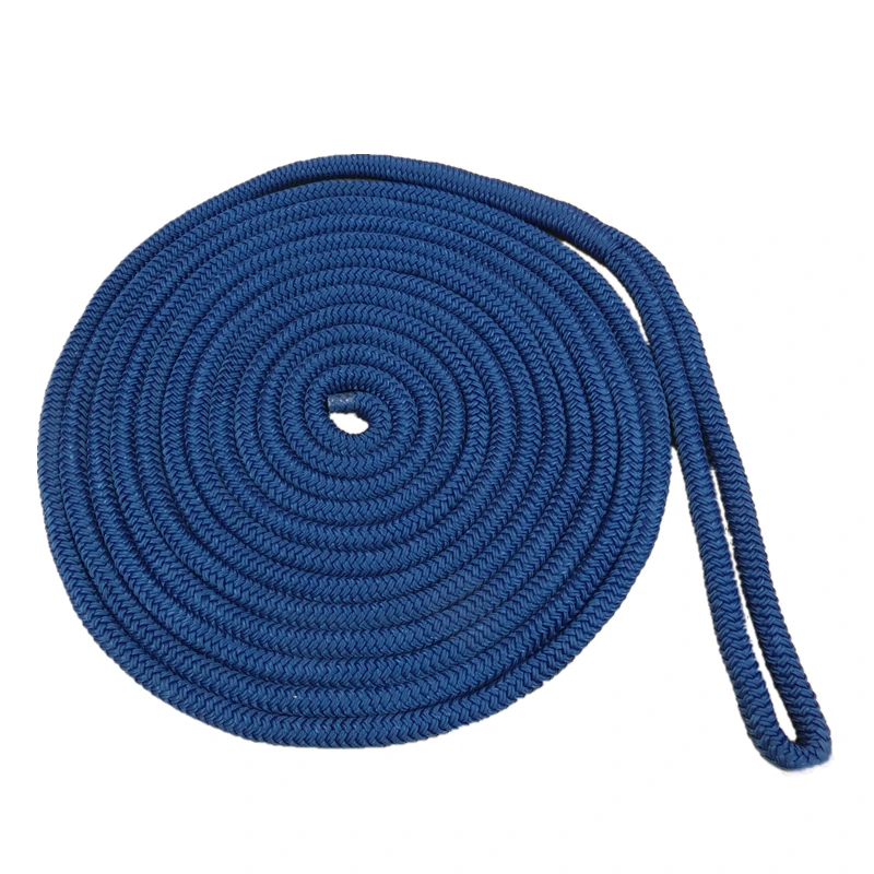 Australia Popular Double Braided Dock Line with Reflective Tracer Polyester Marine Rope