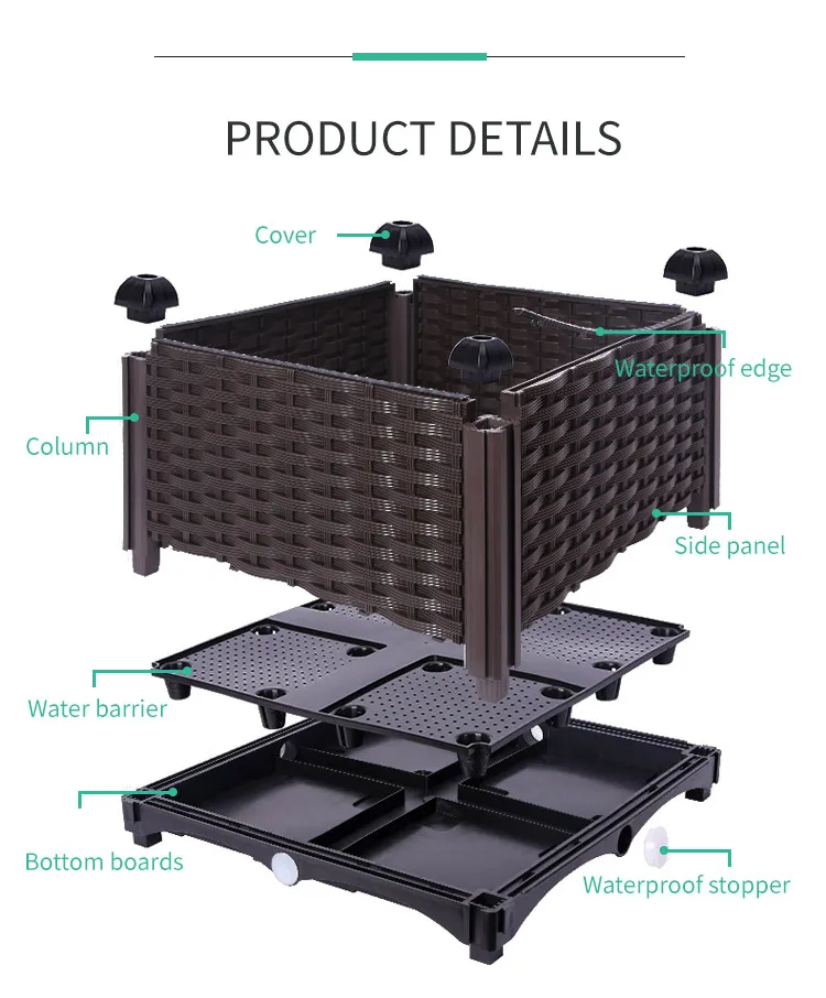 Rectangular Planter Box With Legs Raised Garden Planters Vegetable