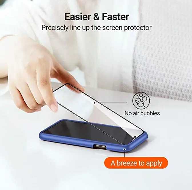 2.5D Full Coverage Film Anti-Fingerprint 9H Hardness Gorilla Glass for Samsung Tempered Glass Screen Protector for iphone