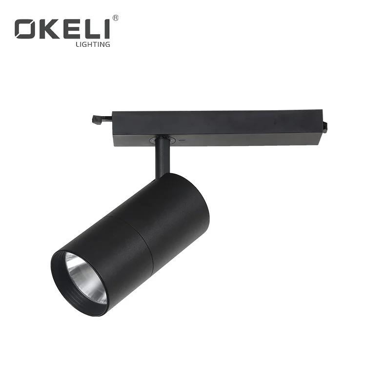 OKELI Industrial style Beam Angle Adjustable Linear Rail Mounted 25W 35W Led Track light