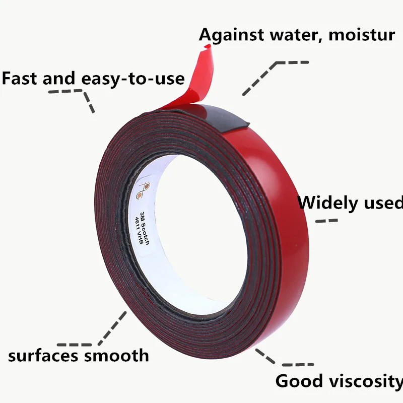 Anti-plasticizer 3m Vhb Red Excellent Bonding Foam Tape - Buy Vhb ...