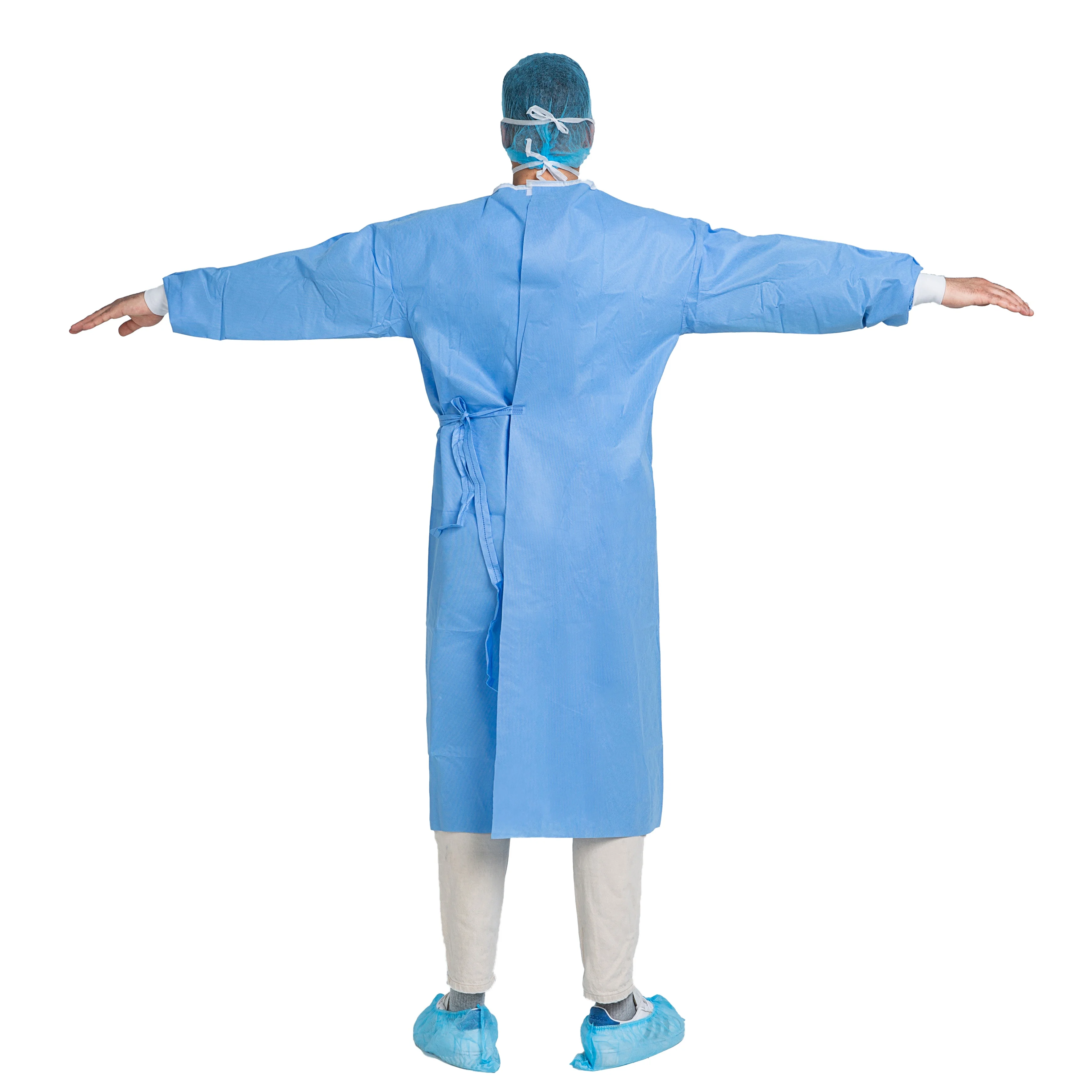 价格便宜无纺布一次性针织袖口防水医院制服医用防护服