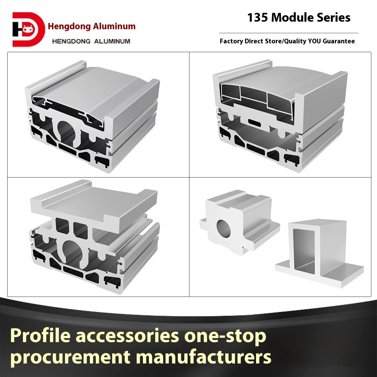 Hengdong 135 Module Aluminum Profile Linear Motion Platform with Slide for Semi-Enclosed or Fully Enclosed Cut to Size manufacture