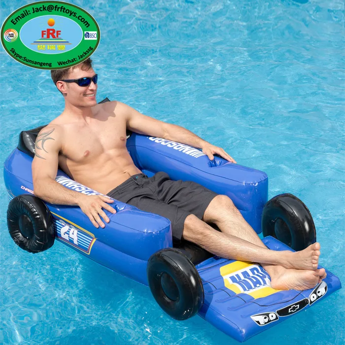 race car pool float