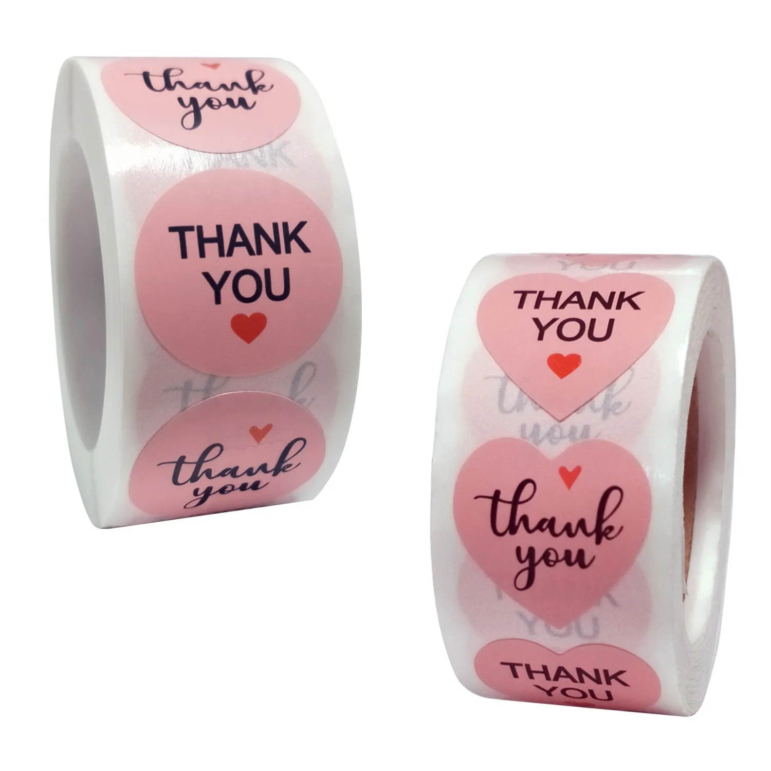 Thank You Stickers Pink Stickers For Company Giveaway Birthday Party ...