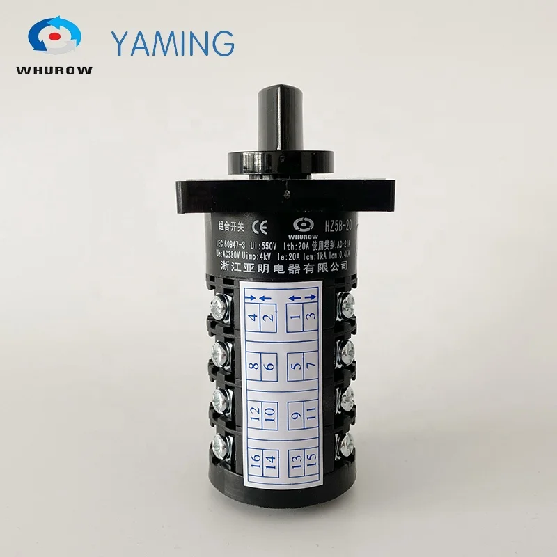 Interruptor Giratorio Perilla Cam Interruptor 20a 3 Posición 4 Polos ...