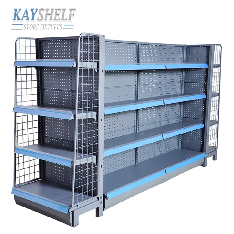 Double Sided Gondola Racking System Light Duty Shelving Retail Store