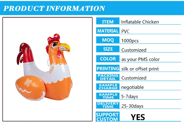 Heavy Duty Vinyl Inflatable Chicken Fight Pool Float Durable Pvc