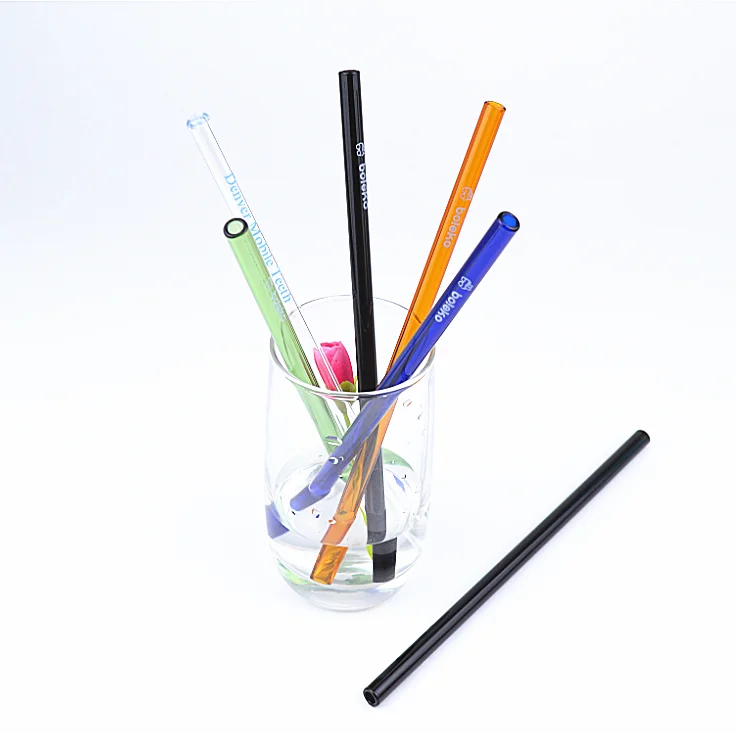 2024 Fast Shipping Eco Friendly Glass Straws In Set With Gift Paper Box