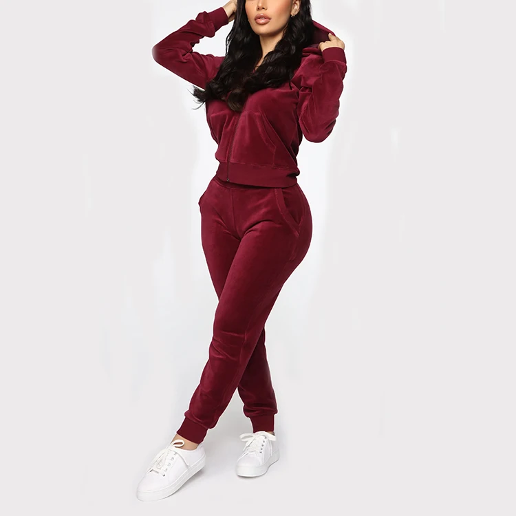 women's velour tracksuit loungewear 2pc set