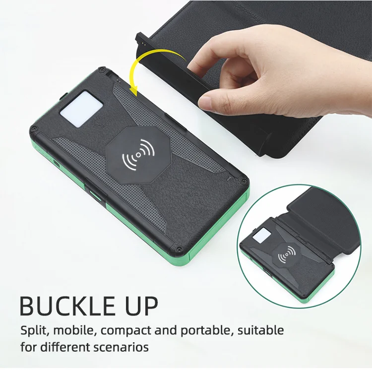 OEM Flashlight Solar Charger Portable QC3.0 PD Type C Fast 4 USB 10000mAh 20000mAh Power Bank for Outdoors Camping - ANKUX.COM