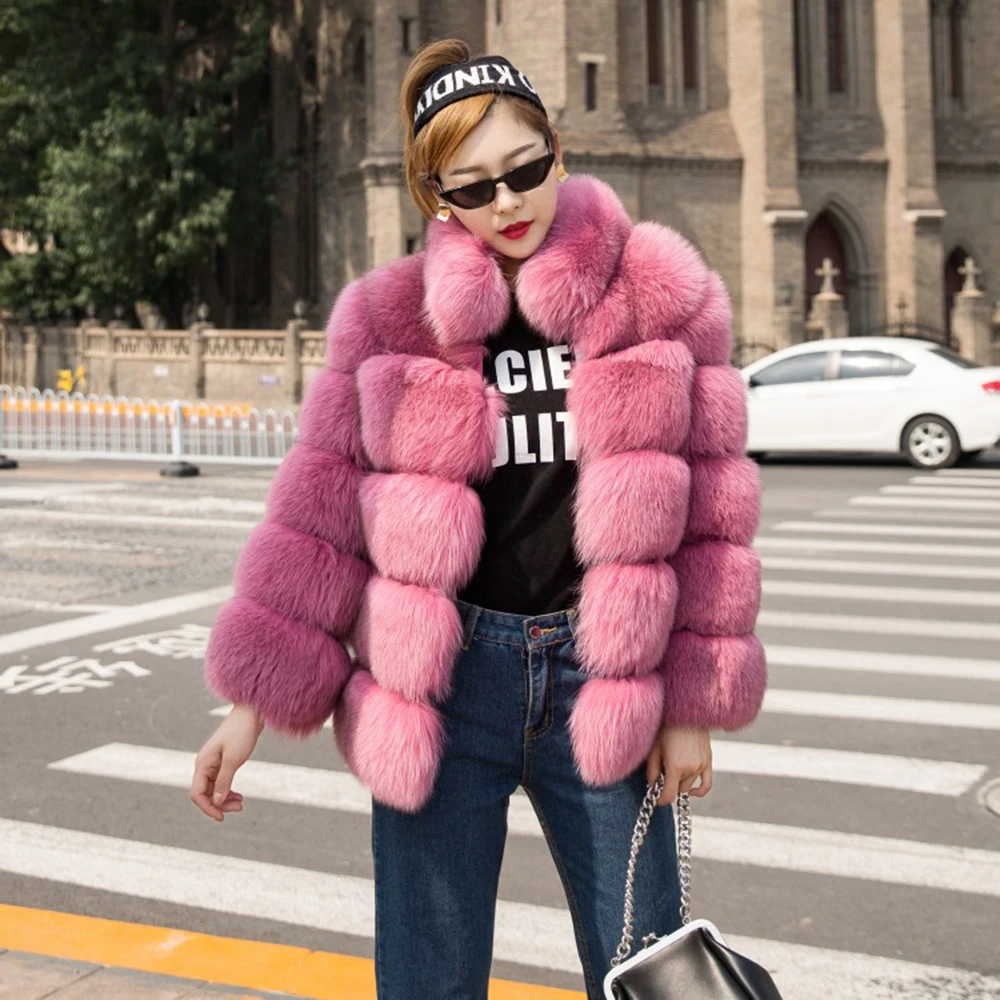 Luxury Modern Fashion Hot Sales Fox Fur Coat Women Winter Real Fox Fur ...