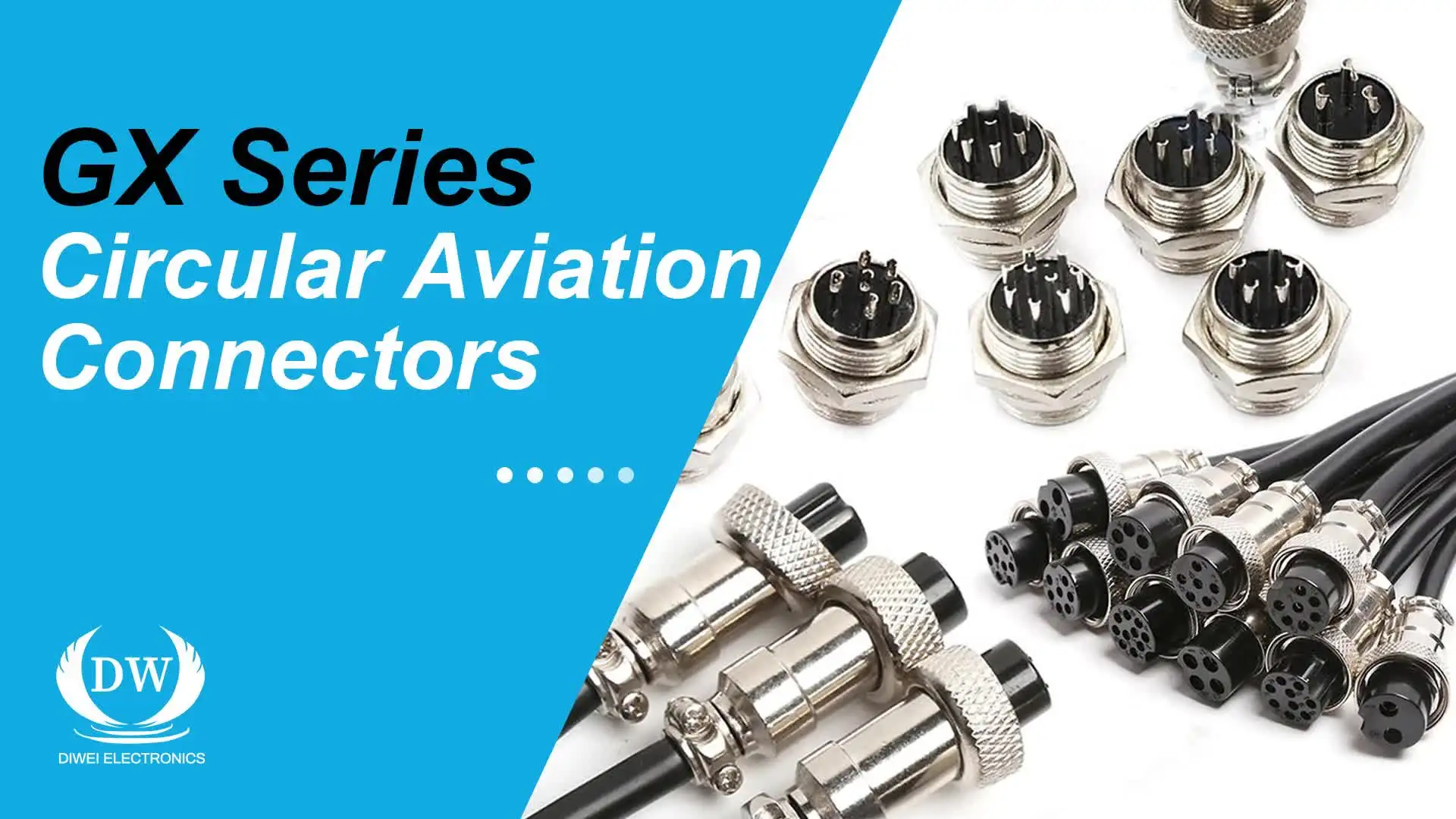 16M Circular Aviation Socket Connector Gx16: 2-10 Pin Panel Mount 